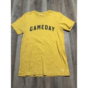 Code Word Shirt, Women's Size Small, Yellow "Game Day" Graphic Print